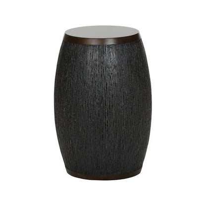 Dracus Drum Shaped Black Drinks Table - LOOMLAN - Wildwood - Side Tables