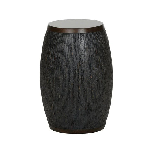 Dracus Drum Shaped Black Drinks Table - LOOMLAN - Wildwood - Side Tables