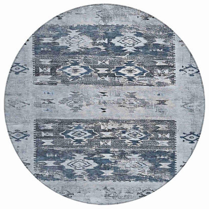 Draessa Blue Washable Indoor - Outdoor Rug - LOOMLAN - LOOMLAN Rugs - Outdoor Rugs