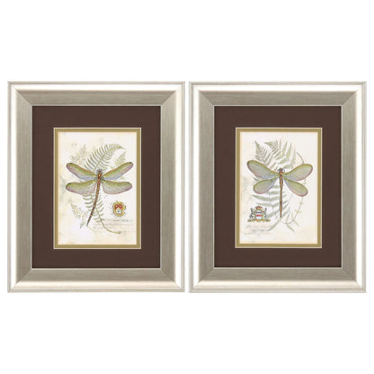 Dragonfly Neutral Framed Wall Art 2PC
