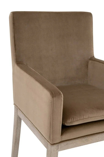 Drake Cotton Brown Arm Chair - LOOMLAN - Essentials For Living - Club Chairs