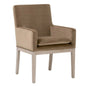 Drake Cotton Brown Arm Chair - LOOMLAN - Essentials For Living - Club Chairs