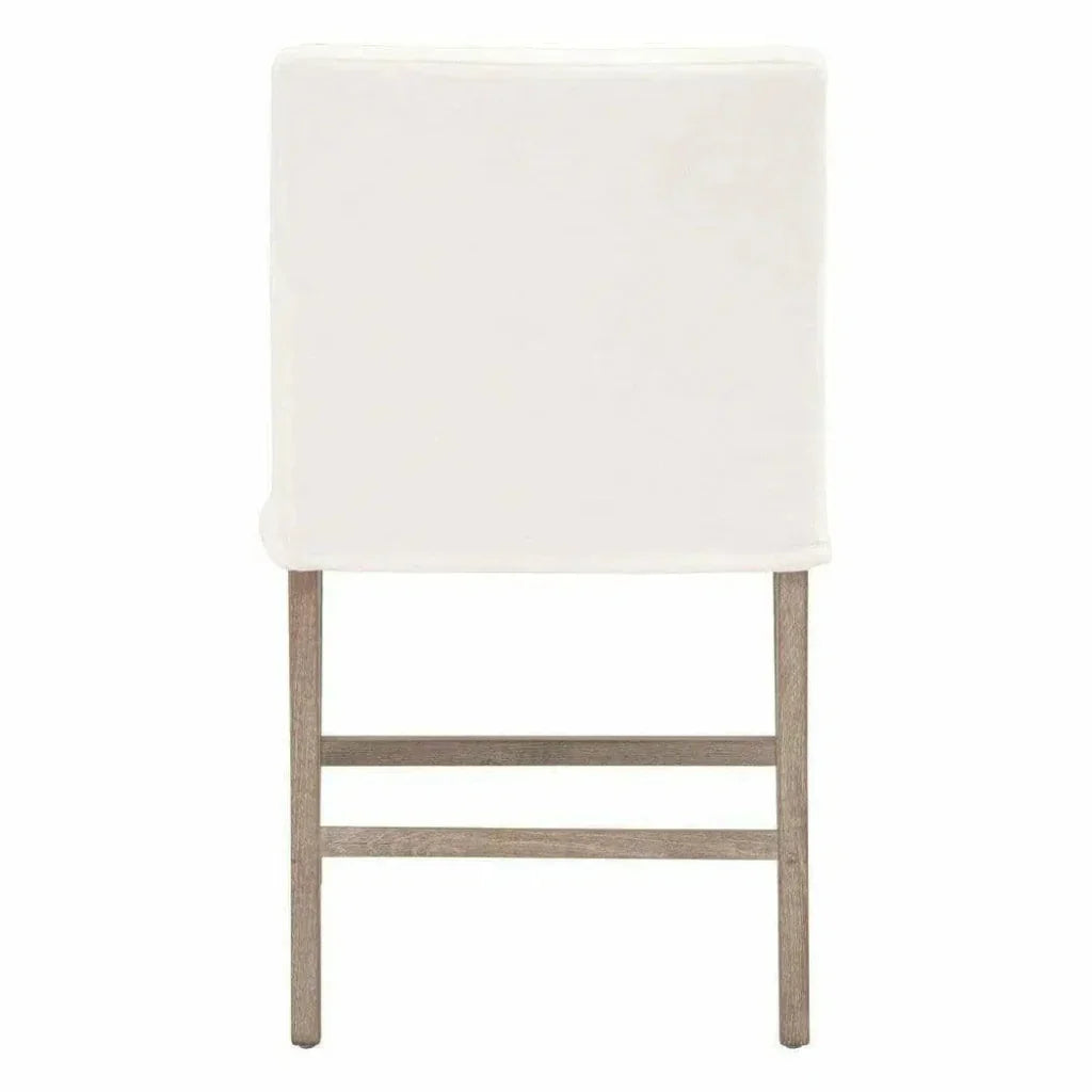 Drake Slipcover Counter Stool LiveSmart White - LOOMLAN - Essentials For Living - Counter Stools