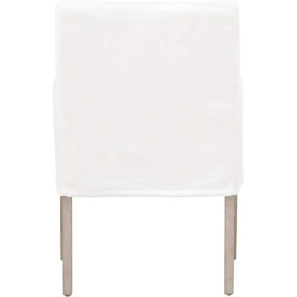 Drake Slipcover Arm Chair LiveSmart White Performance - LOOMLAN - Essentials For Living - Dining Chairs
