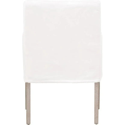Drake Slipcover Arm Chair LiveSmart White Performance - LOOMLAN - Essentials For Living - Dining Chairs
