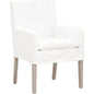 Drake Slipcover Arm Chair LiveSmart White Performance - LOOMLAN - Essentials For Living - Dining Chairs