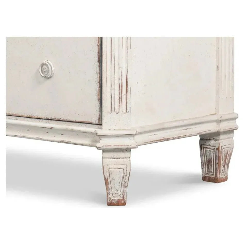 Dramond Sideboard With Antique White Finish - LOOMLAN - Sarreid - Sideboards