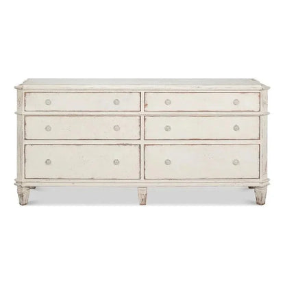 Dramond Sideboard With Antique White Finish - LOOMLAN - Sarreid - Sideboards