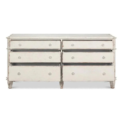 Dramond Sideboard With Antique White Finish - LOOMLAN - Sarreid - Sideboards