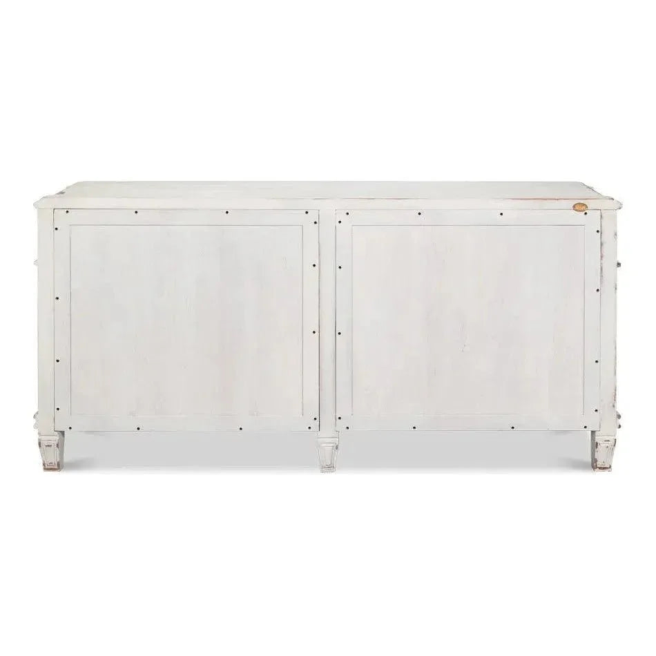 Dramond Sideboard With Antique White Finish - LOOMLAN - Sarreid - Sideboards