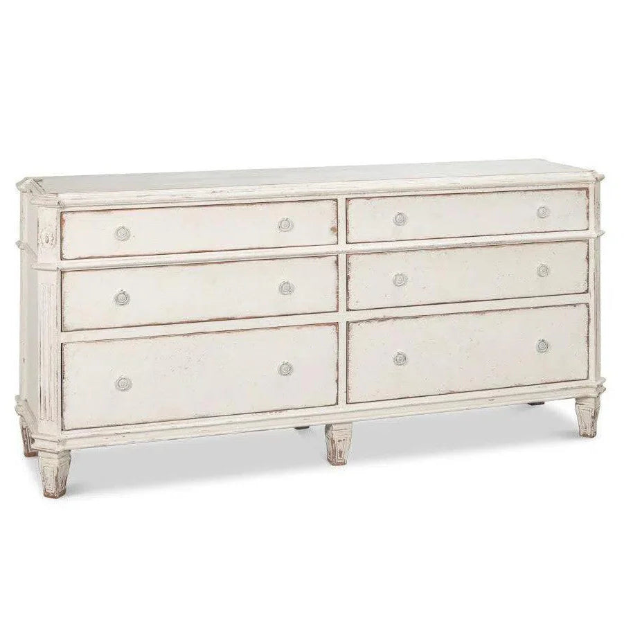 Dramond Sideboard With Antique White Finish - LOOMLAN - Sarreid - Sideboards