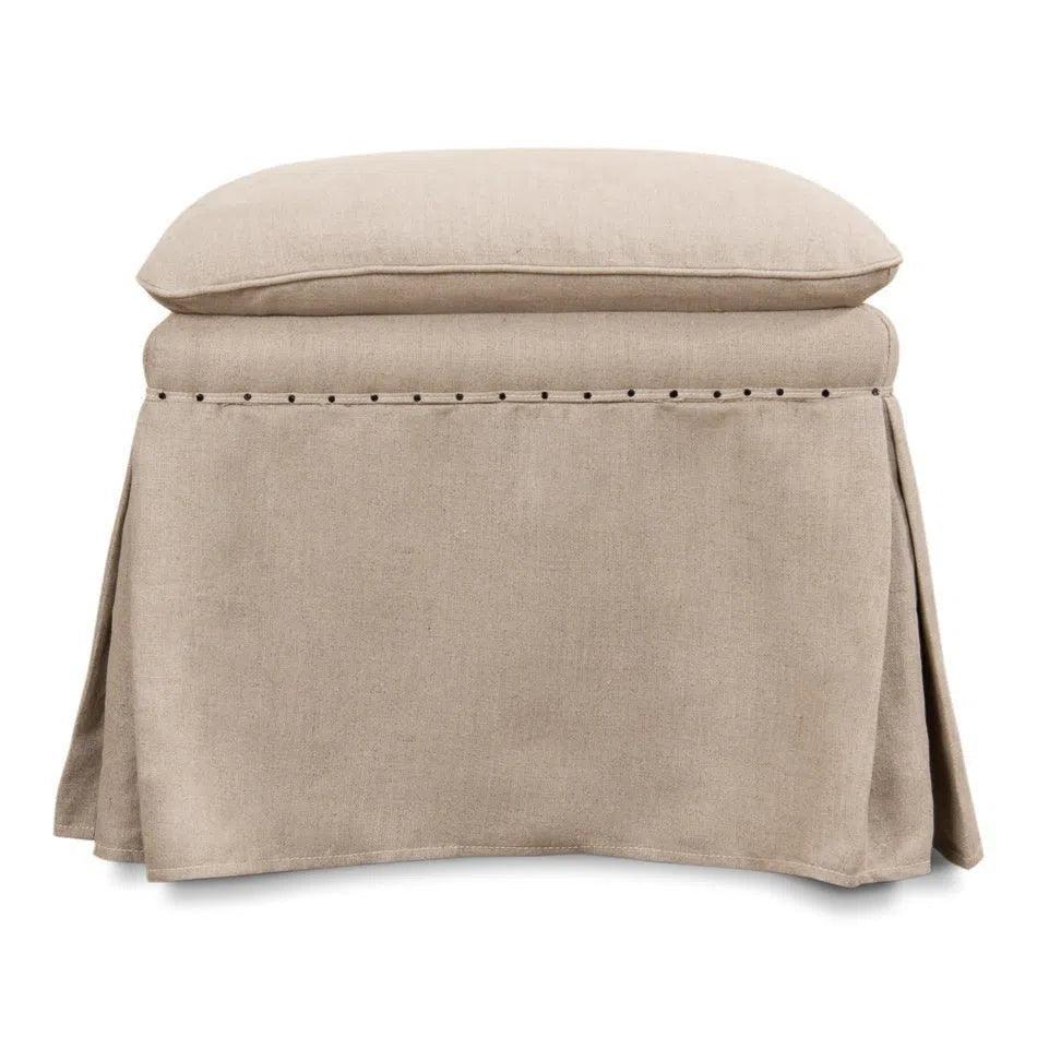 Draped Skirted Ottoman (Set of 2) - LOOMLAN - Sarreid - Ottomans