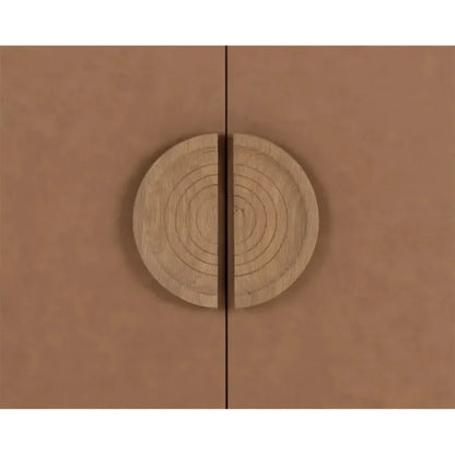 Dresden Leather Bar Cabinet-Home Bar Carts-SUNPAN-LOOMLAN