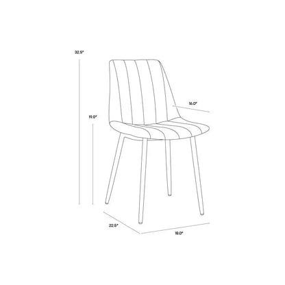 Drew Armless Dining Chair 2PC - LOOMLAN - SUNPAN - Dining Chairs