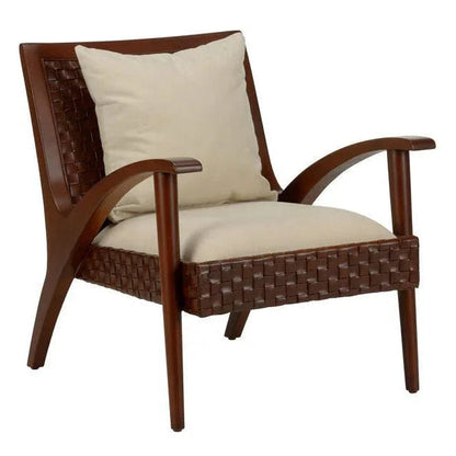 Drew Wooden Frame Modern Leather Chair - LOOMLAN - Chelsea House - Club Chairs