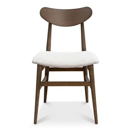 Mid - Century Dining Chairs 2PC Driftwood Oatmeal - LOOMLAN - Sarreid - Dining Chairs