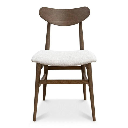 Mid - Century Dining Chairs 2PC Driftwood Oatmeal - LOOMLAN - Sarreid - Dining Chairs