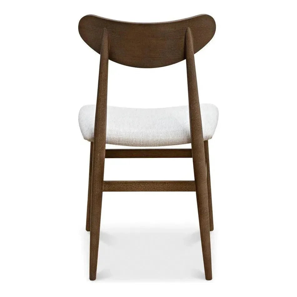 Mid - Century Dining Chairs 2PC Driftwood Oatmeal - LOOMLAN - Sarreid - Dining Chairs