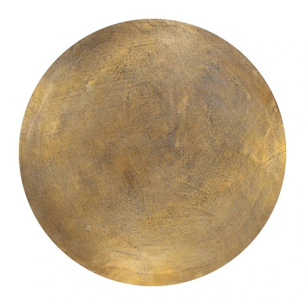 Drip Antique Brass Round Coffee Table - LOOMLAN - Zuo Modern - Coffee Tables