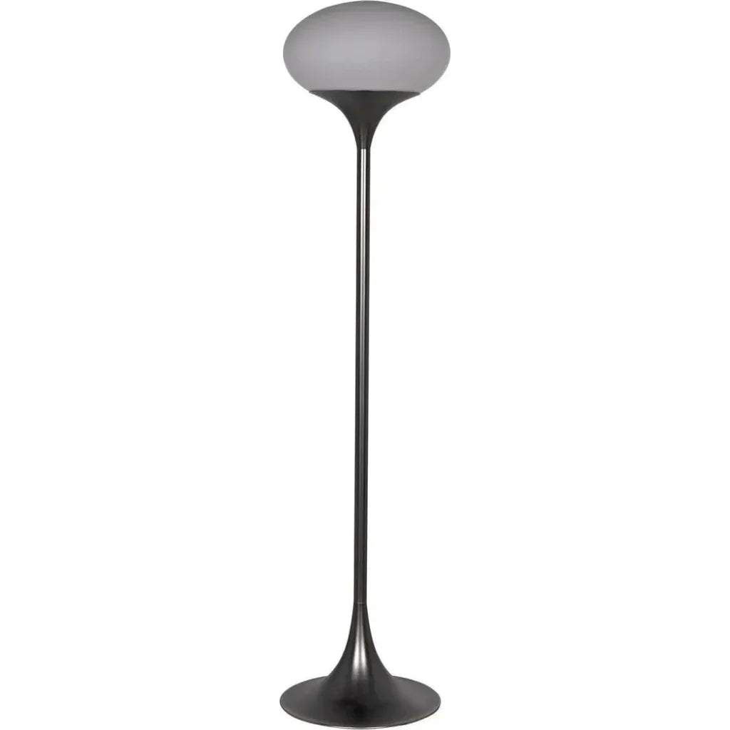 Drop Floor Lamp, Gun Metal Finish-Floor Lamps-Noir-LOOMLAN