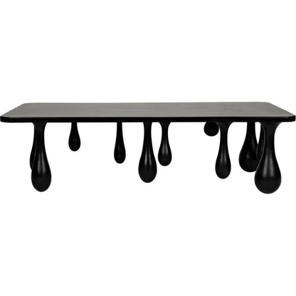 Drop Wood Black Rectangle Coffee Table - LOOMLAN - Noir - Coffee Tables