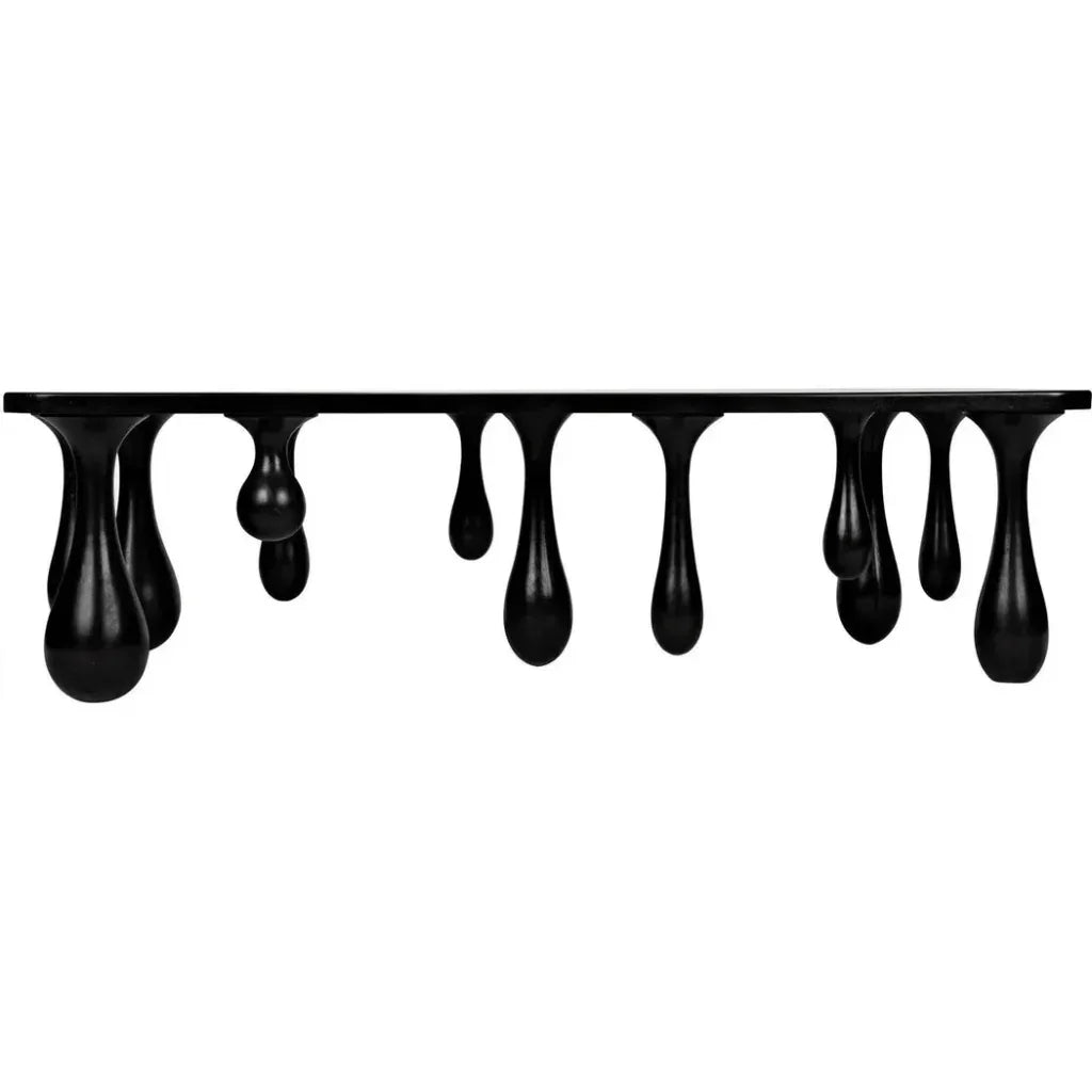 Drop Wood Black Rectangle Coffee Table - LOOMLAN - Noir - Coffee Tables