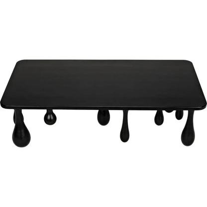 Drop Wood Black Rectangle Coffee Table - LOOMLAN - Noir - Coffee Tables