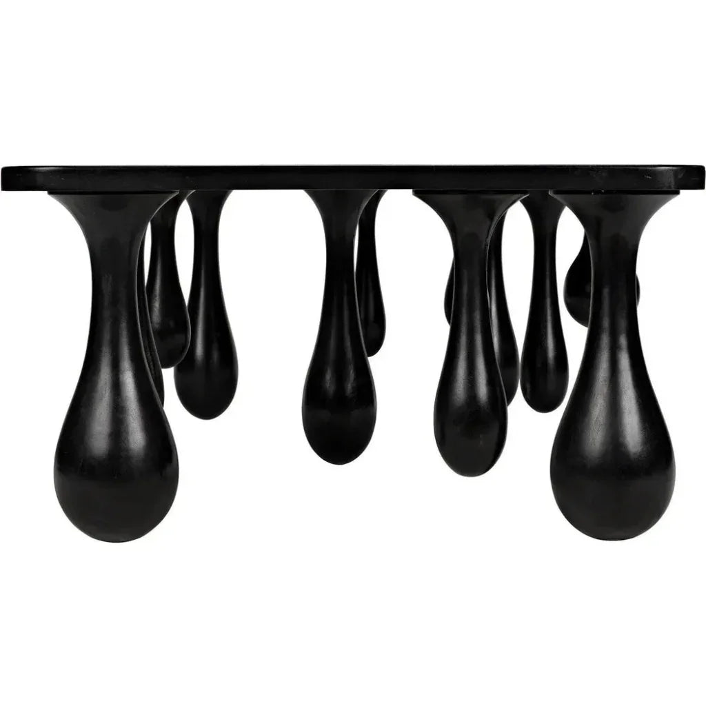 Drop Wood Black Rectangle Coffee Table - LOOMLAN - Noir - Coffee Tables