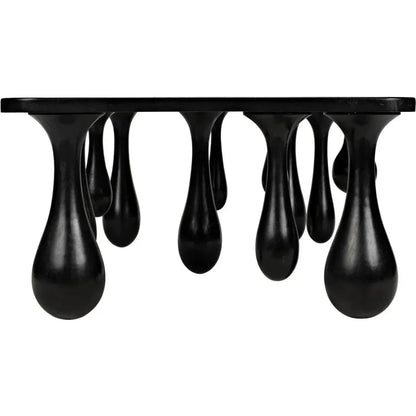 Drop Wood Black Rectangle Coffee Table - LOOMLAN - Noir - Coffee Tables