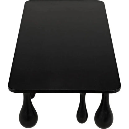 Drop Wood Black Rectangle Coffee Table - LOOMLAN - Noir - Coffee Tables