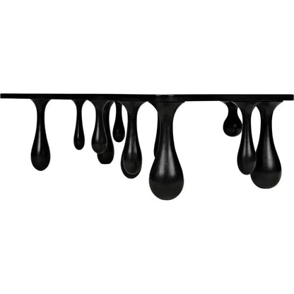 Drop Wood Black Rectangle Coffee Table - LOOMLAN - Noir - Coffee Tables