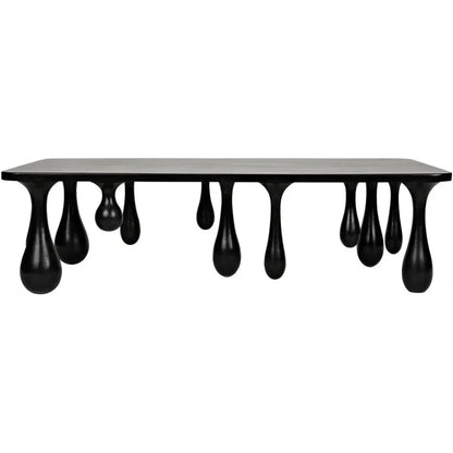 Drop Wood Black Rectangle Coffee Table - LOOMLAN - Noir - Coffee Tables