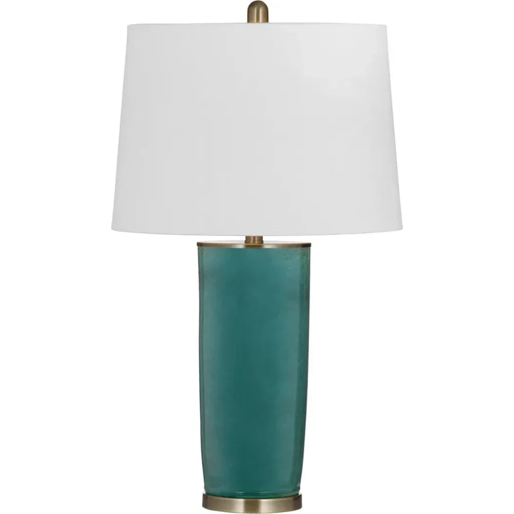 Drugget Ceramic Teal Table Lamp - LOOMLAN - Bassett Mirror - Table Lamps