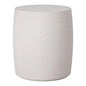 Drum 18 in. Round Chalk White Terrazzo Garden Stool-Garden Stools-Emissary-LOOMLAN