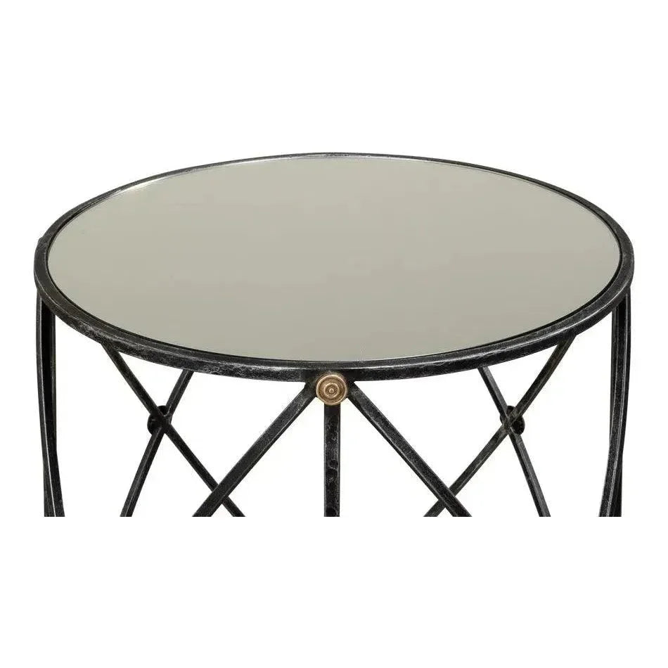 Drum & Fife Lamp Table Side Table Marble Top - LOOMLAN - Sarreid - Side Tables