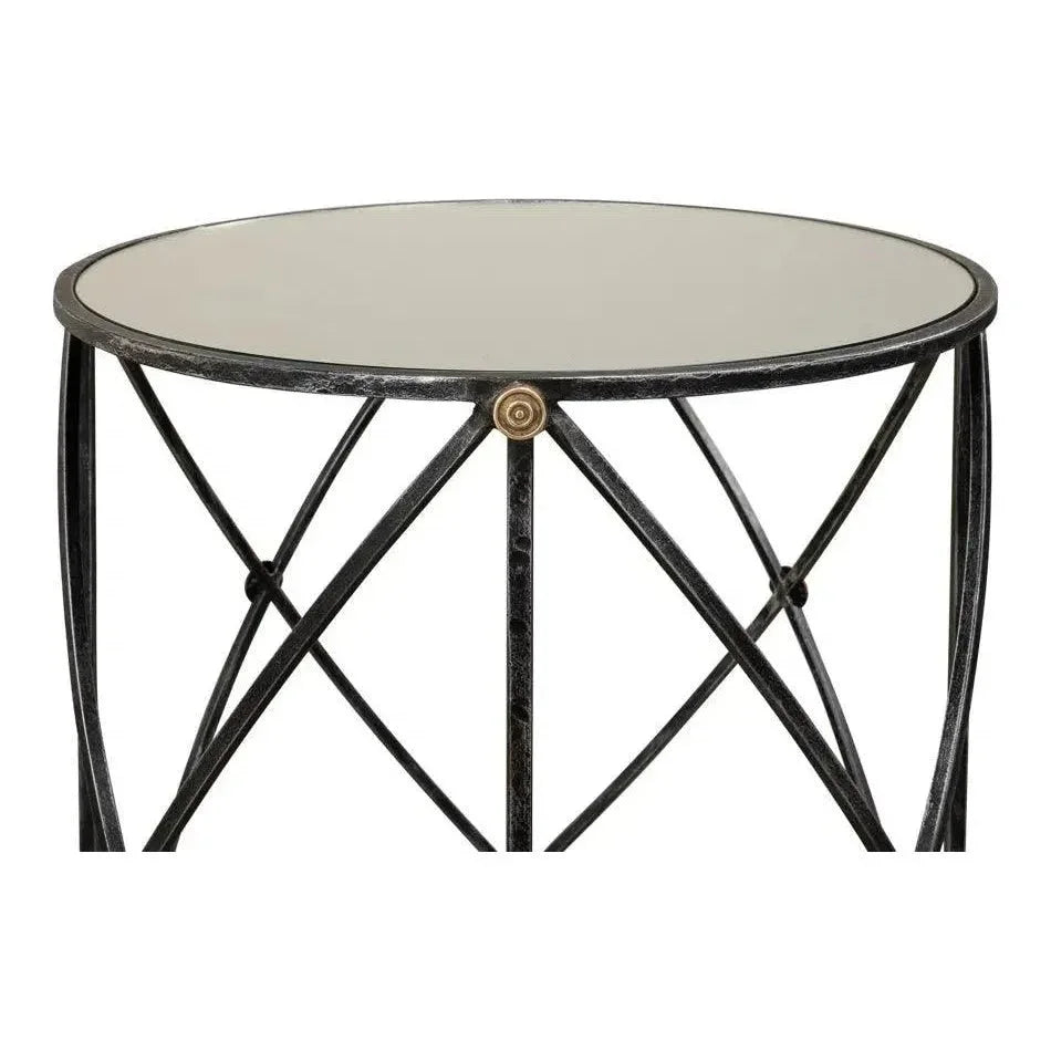 Drum & Fife Lamp Table Side Table Marble Top - LOOMLAN - Sarreid - Side Tables