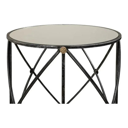 Drum & Fife Lamp Table Side Table Marble Top - LOOMLAN - Sarreid - Side Tables