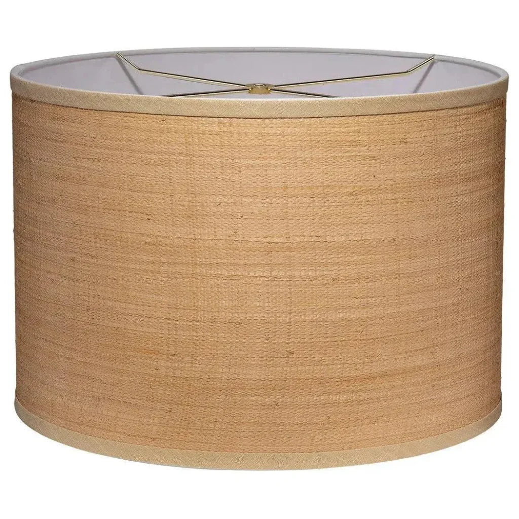 Drum Natural Raffia Stylish Shade - LOOMLAN - Jamie Young - Table Lamps