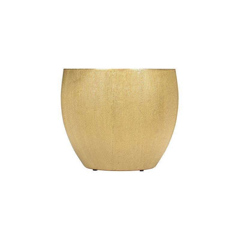 Drum Shaped Leather Top Side Table - LOOMLAN - Chelsea House - Side Tables