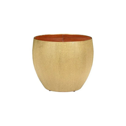 Drum Shaped Leather Top Side Table - LOOMLAN - Chelsea House - Side Tables