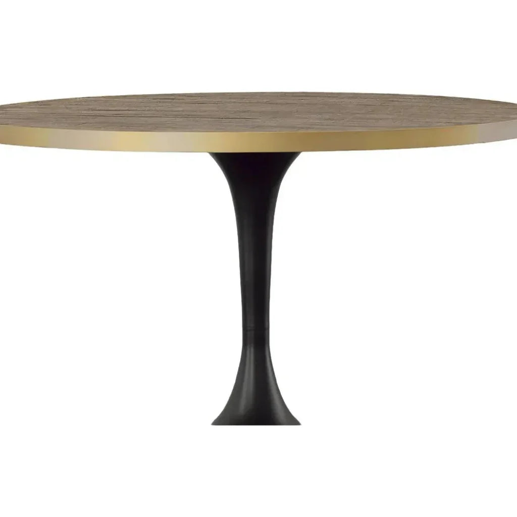 Drummond Wooden Topped Round Dining Table-Dining Tables-Furniture Classics-LOOMLAN