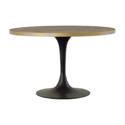 Drummond Wooden Topped Round Dining Table-Dining Tables-Furniture Classics-LOOMLAN