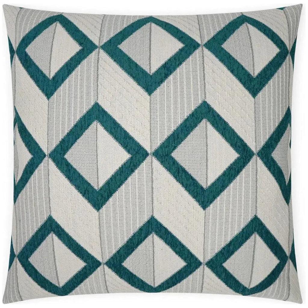 Dublin Peacock Turquoise Teal Large Throw Pillow Insert - LOOMLAN - D.V. Kap - Throw Pillows