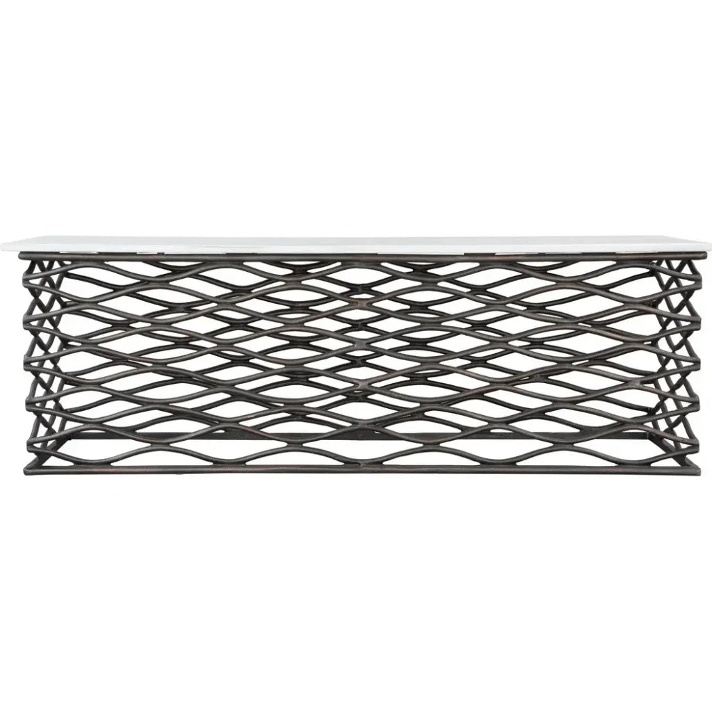 Duchess Coffee Table White & Antique Black - LOOMLAN - Zuo Modern - Coffee Tables