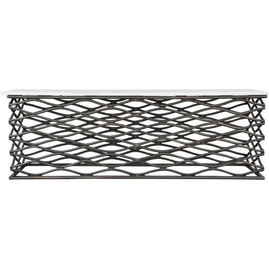 Duchess Coffee Table White & Antique Black - LOOMLAN - Zuo Modern - Coffee Tables