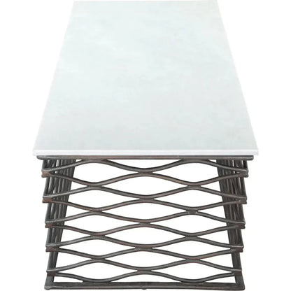 Duchess Coffee Table White & Antique Black - LOOMLAN - Zuo Modern - Coffee Tables