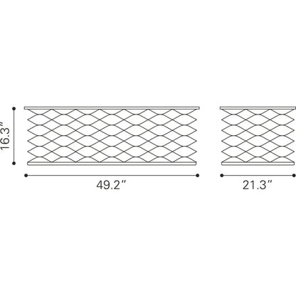 Duchess Coffee Table White & Antique Black - LOOMLAN - Zuo Modern - Coffee Tables