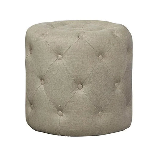 Dumplin' Linen Round Stool - LOOMLAN - Furniture Classics - Poufs and Stools