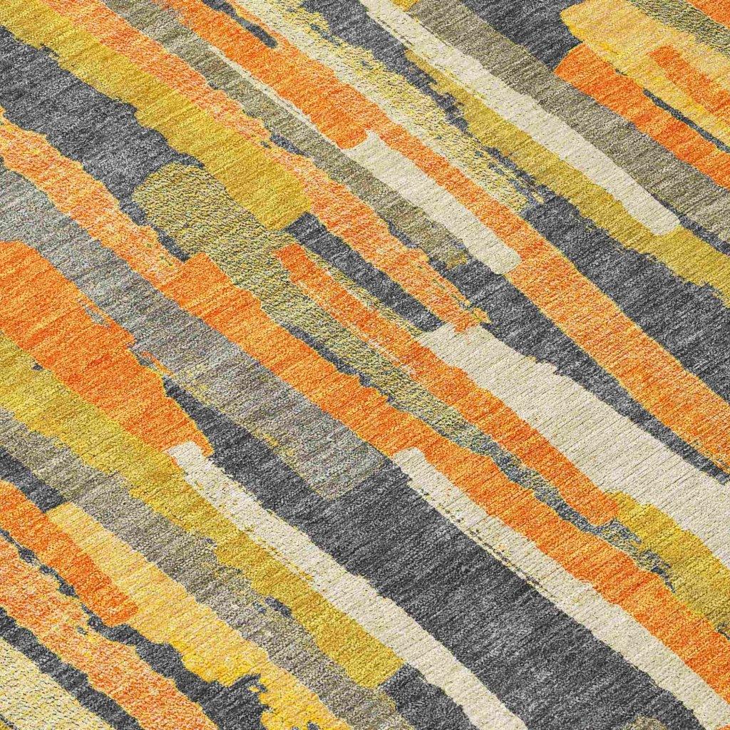 Dunae Orange Washable Indoor - Outdoor Rug - LOOMLAN - LOOMLAN Rugs - Outdoor Rugs