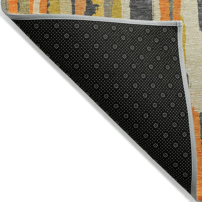 Dunae Orange Washable Indoor - Outdoor Rug - LOOMLAN - LOOMLAN Rugs - Outdoor Rugs